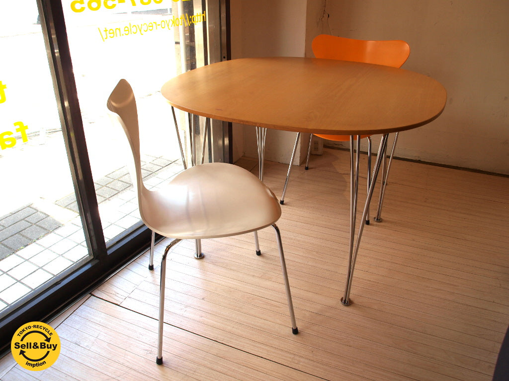 フリッツ ハンセン Fritz Hansen Bテーブル スーパー円テーブル ビーチ材 正規品 ～ ナチュラルでモダンなデザイン 限りなく楕円に近い円テーブル 【 買取と販売とレンタルのお店 】