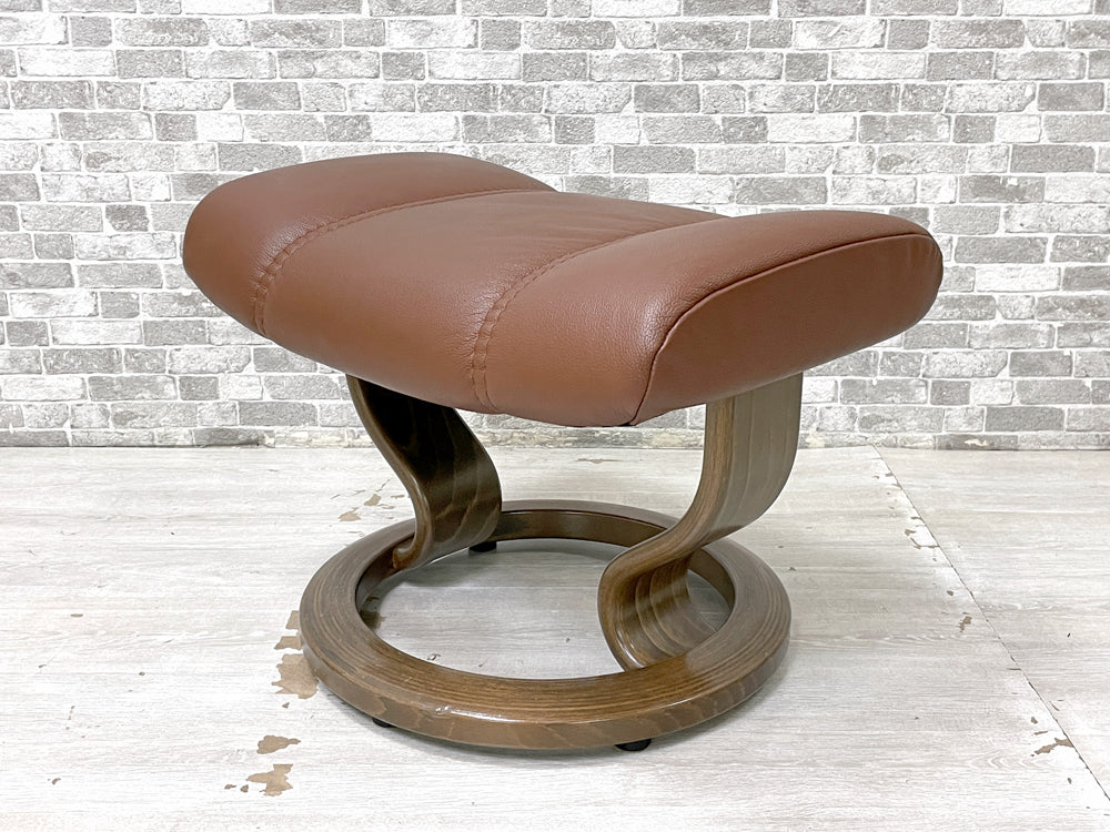 エコーネス EKORNES オットマン スツール 本革 北欧 ノルウェー 中古品 買い取りしました。