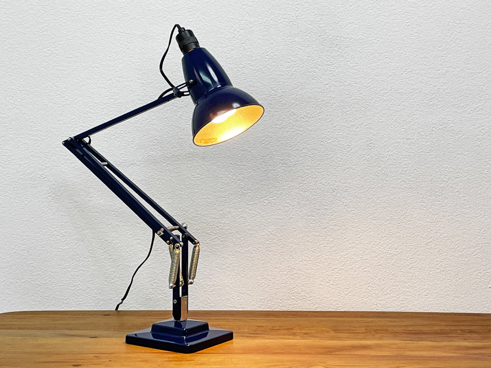 アングルポイズ ANGLEPOISE ORIGINAL1227 テーブルランプ デスクライト ブルー 廃番カラー ジョージ・カワーダイン イギリス 定価￥57,200- 中古品 買い取りしました。