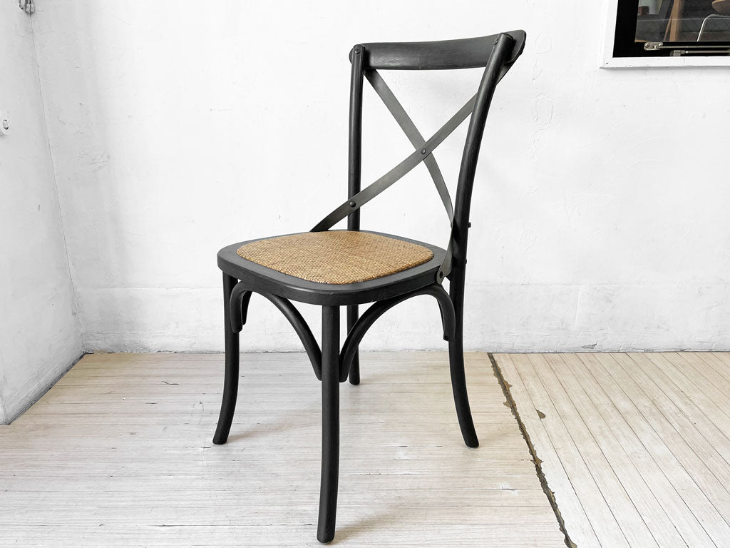 ジャーナルスタンダードファニチャー j.s.F ビーコンチェア BEACON CHAIR ブラック オーク材 アイアン クロスバック 曲げ木 ベントウッドチェア 中古品 買い取りしました。