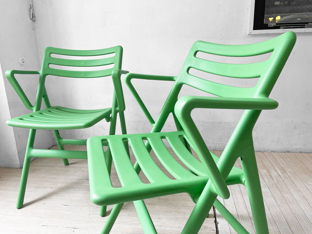 マジス MAGIS フォールディング エアアームチェア FOLDING AIR-ARMCHAIR ダイニングチェア グリーン ジャスパー・モリソン JASPER MORRISON 中古品 買い取りしました。
