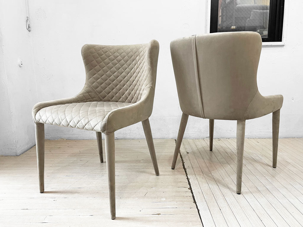 モーダエンカーサ moda en casa バンケット BANQUET ダイニングチェア ベルベット調 ファブリック オイスター モダンデザイン 中古品 買い取りしました。