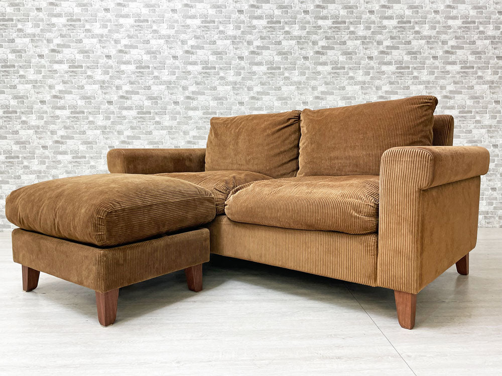 トラックファニチャー TRUCK FURNITURE FKソファ SOFA Jr. 2シーター ＆ オットマン コーデュロイ ウォールナット無垢材 フェザークッション 張地F-66 ブラウン 中古品 買い取りしました。