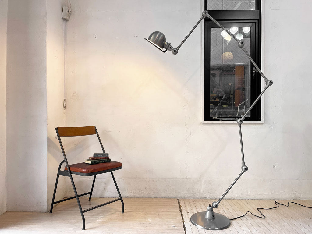 ジェルデ JIELDE 9406 フロアランプ ジグザグ Floor Lamp ZIGZAG フロアスタンド アームライト ブラッシュスチール 定価：\146,300-～フロアランプといえば～