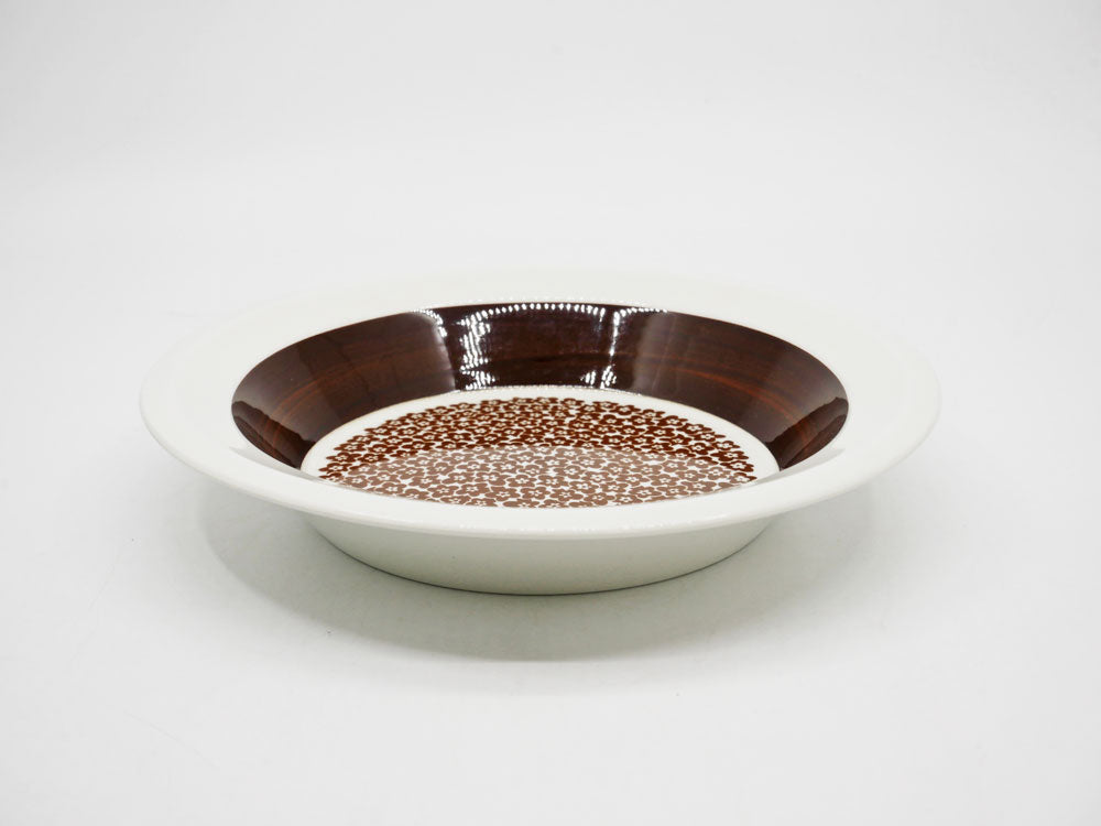 アラビア ARABIA ファエンツァ Faenza スーププレート ボウル Φ20cm ブラウン Peter Winquist フィンランド ビンテージ 北欧食器  中古品 買い取りしました。