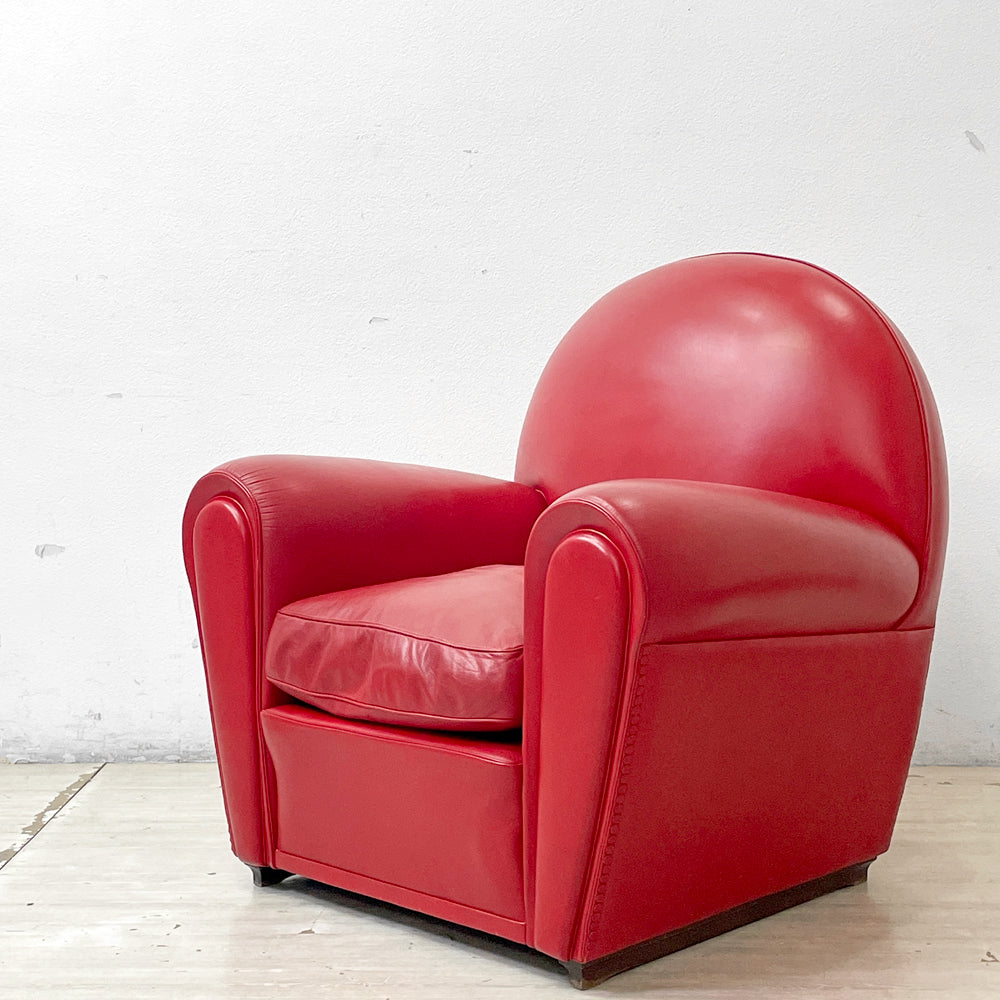 【祖師ヶ谷大蔵店】ポルトローナフラウ Poltrona Frau バニティフェア Vanity Fair 1pソファ ラウンジチェア 本革 レッドカラー Renzo Frau イタリア 買取させていただきました。