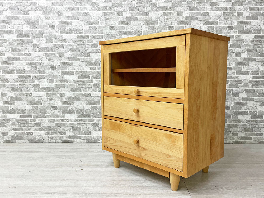 モモナチュラル Momo Natural コモ ミドルボード ミニ COMO MID BOARD MINI ミドルボード ミニ キャビネット AVラック アルダー材 定価：46,000円 中古品 買い取りしました。