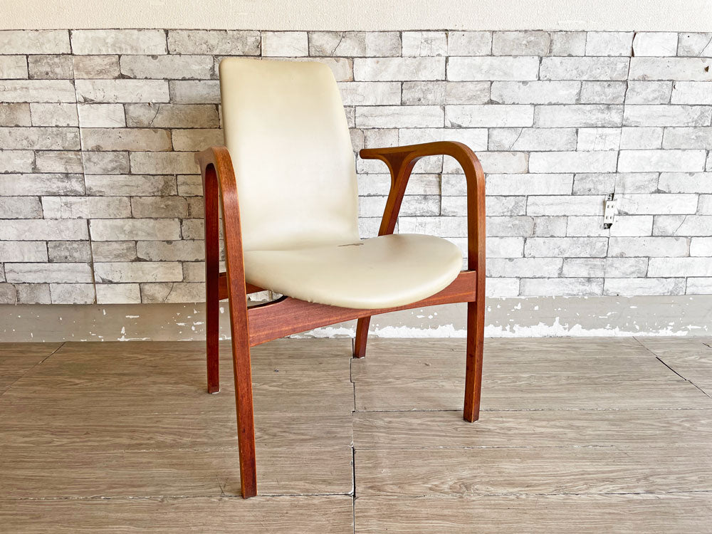 天童木工 TENDO アントラー Antler アームチェア ダイニングチェア チーク材 PVCレザー 坂倉準三建築研究所 ビンテージ 現状品 中古品 買い取りしました。
