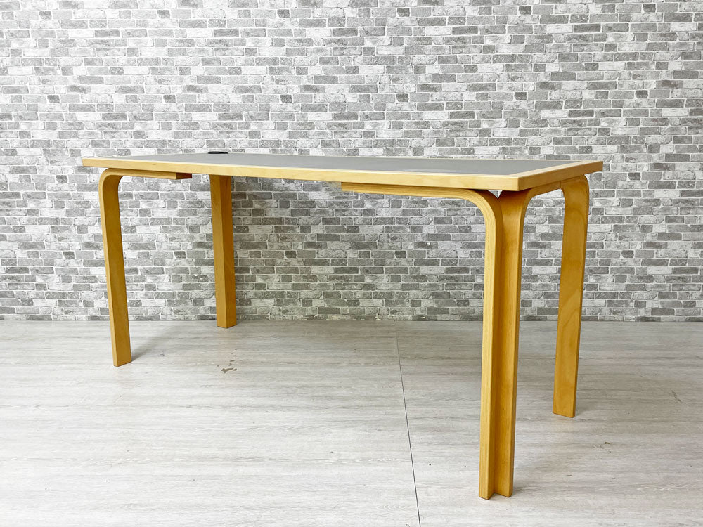 マグナスオルセン Magnus Olesen デスク リノリウム × ビーチ材 W150×Ｄ60cm R・ティエセン＆J・ソーレンセン 北欧 デンマーク 2点 中古品 買い取りしました。