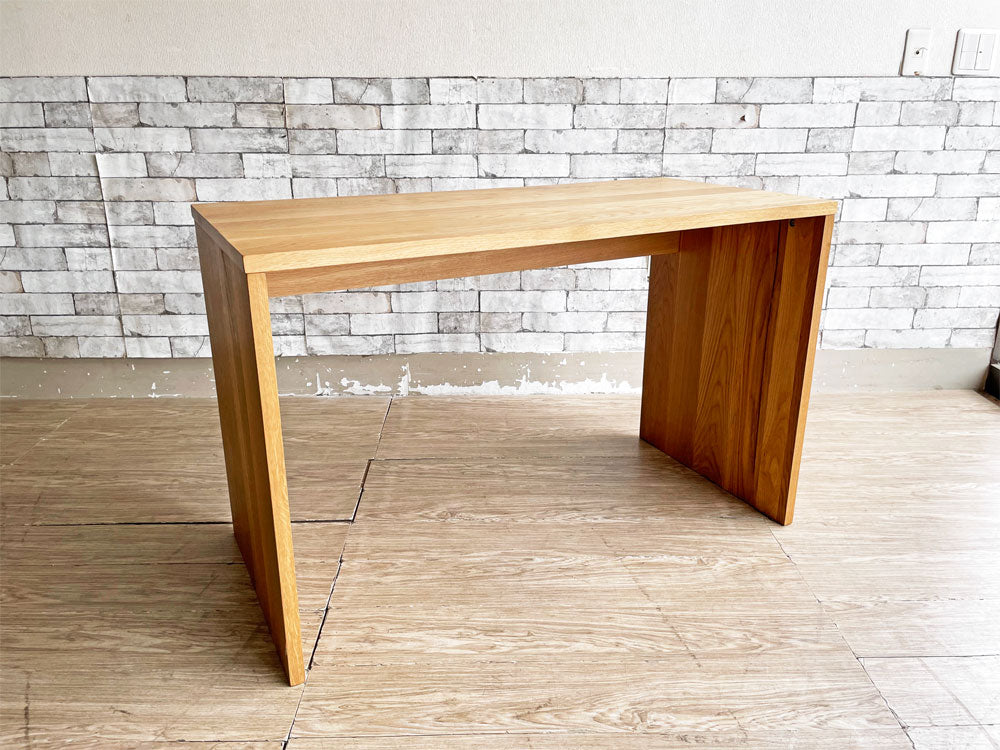無印良品 MUJI オーク無垢材 コの字デスク W110cm 配線トレー付 ナチュラル シンプルデザイン 廃番 中古品 買い取りしました。