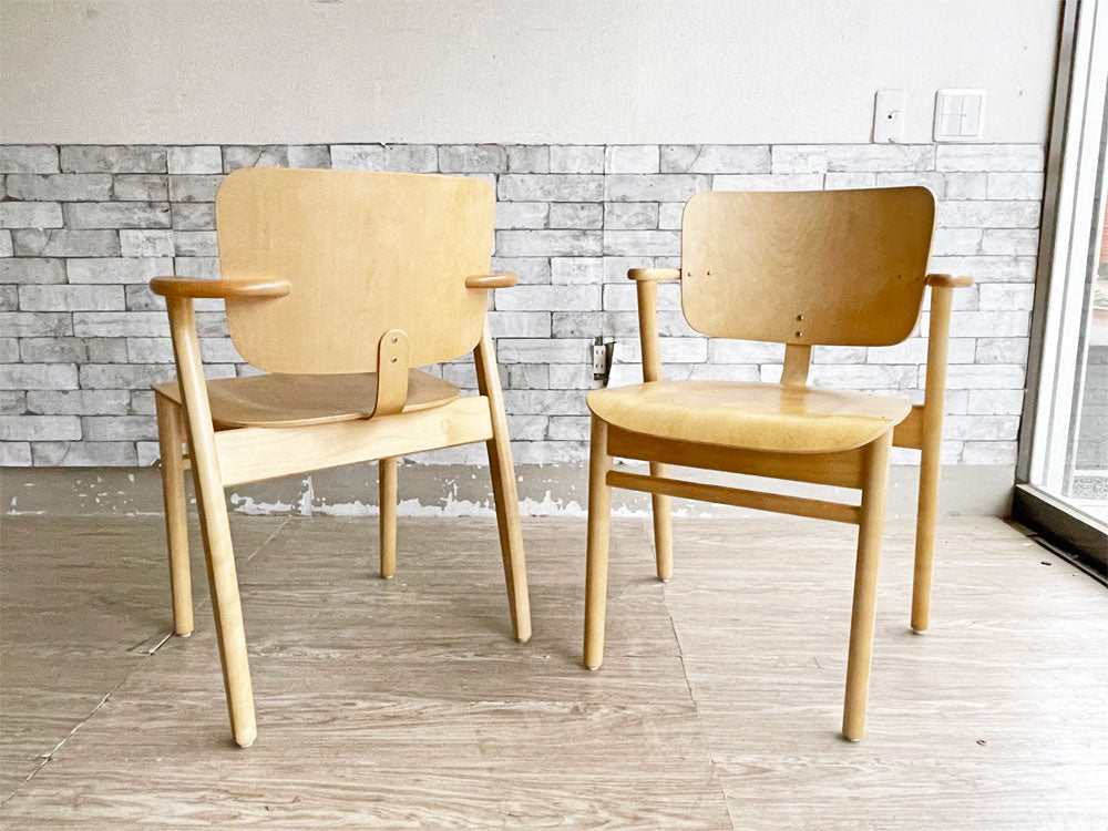 アルテック artek ドムスチェア Domus バーチ材 ハニーステイン 2脚セット イルマリ・タピオヴァーラ スタッキングチェア 未使用品 定価\198,000- 買い取りしました。
