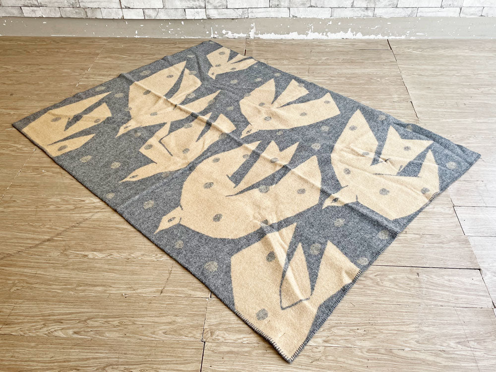 クリッパン × ミナペルホネン KLIPPAN × mina perhonen バードインザスノウ birds in the snow ウールブランケット 皆川明 135×180 北欧雑貨 中古品 買い取りしました。
