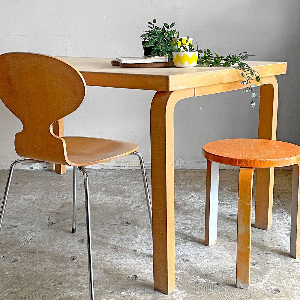 アルテック artek ビンテージ 81A ダイニングテーブル リノリウムトップ アルヴァ・アアルト Alvar Aalto フィンランド 北欧家具 ～ 時間と共に育てる家具 ～
