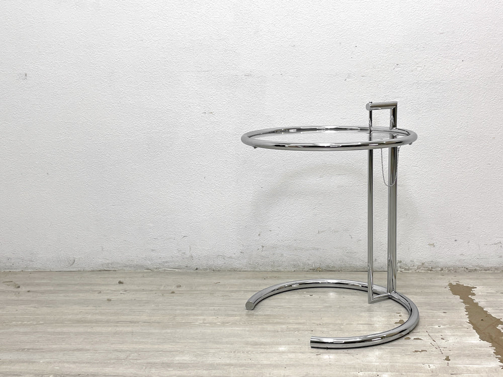クラシコン ClassiCon アジャスタブルテーブル E1027 ガラス サイドテーブル アイリーン・グレイ Eileen Gray ドイツ MOMA 中古品 買い取りしました。