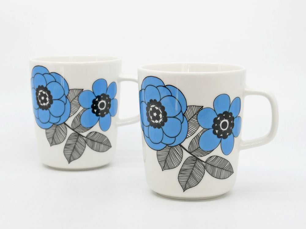 マリメッコ marimekko ケスティト KESTIT マグカップ ブルー マイヤ・ロウエカリ フィンランド 北欧食器 廃番 2点 中古品 買い取りしました。