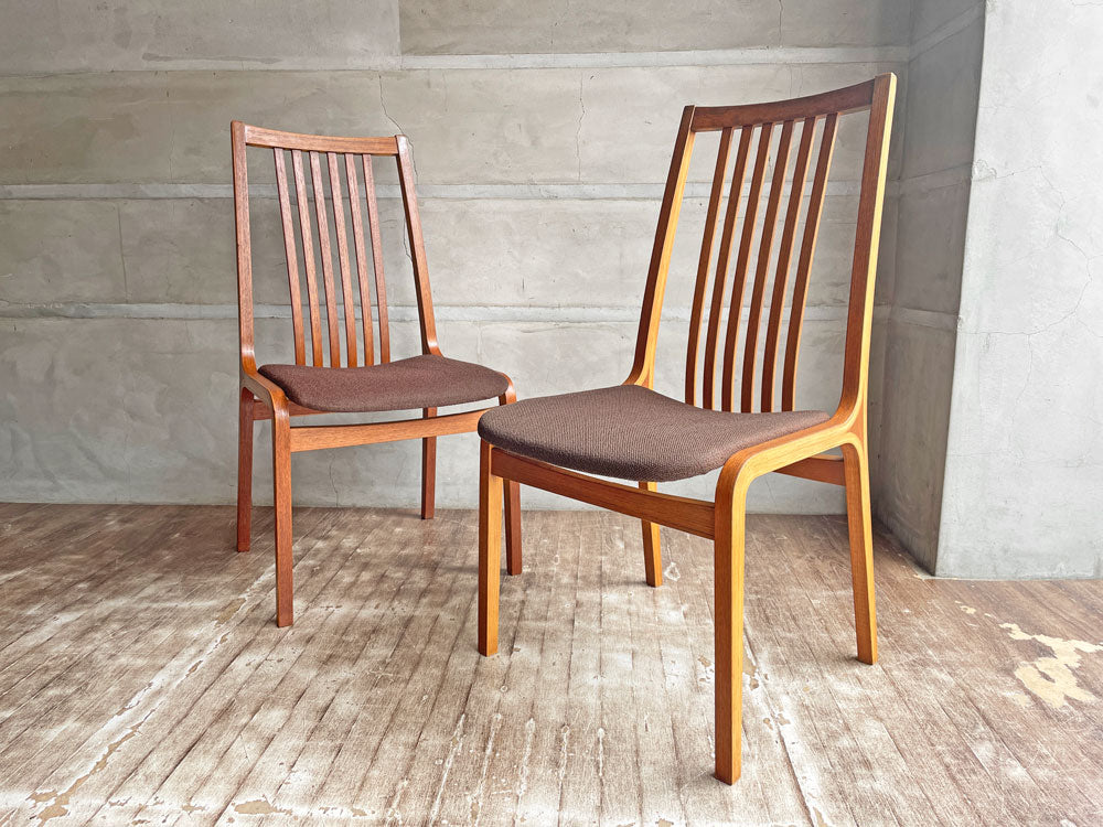 天童木工 Tendo ダイニングチェア チーク材 プライウッド ファブリック ブラウン ビンテージ 60年代X期 A 中古品 買い取りしました。