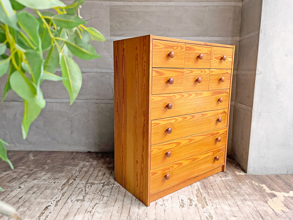 イケア IKEA チェスト キャビネット 6段10杯 パイン材 カントリースタイル ビンテージ 中古品 買い取りしました。