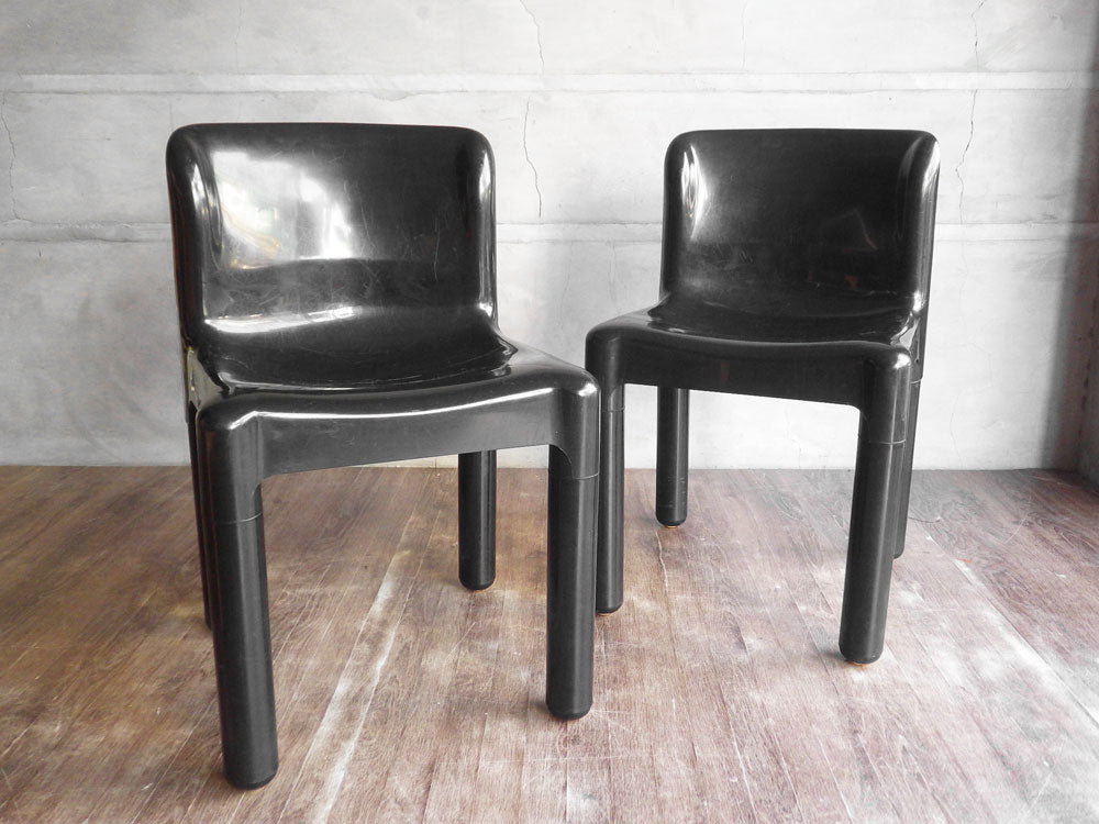 カルテル Kartell #4875 バルトリチェア 2脚セット ブラック Carlo Bartoli カルロ バルトリ ビンテージ スペースエイジ ミッドセンチュリー 中古品 買い取りしました。