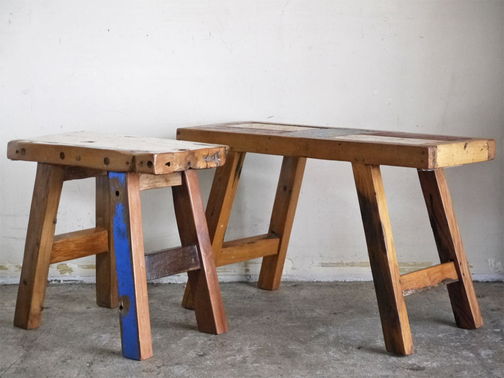 ボートウッド Boat Wood チーク無垢材 古材 ベンチ＆スツール ランプテーブル 花台 中古品 買い取りしました。