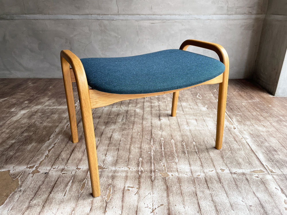 スウェデッセ SWEDESE ラミノスツール Lamino Stool オットマン イングヴェ・エクストロム Yngve Ekström ファブリック ブルー グリーン 北欧 中古品 買い取りしました。