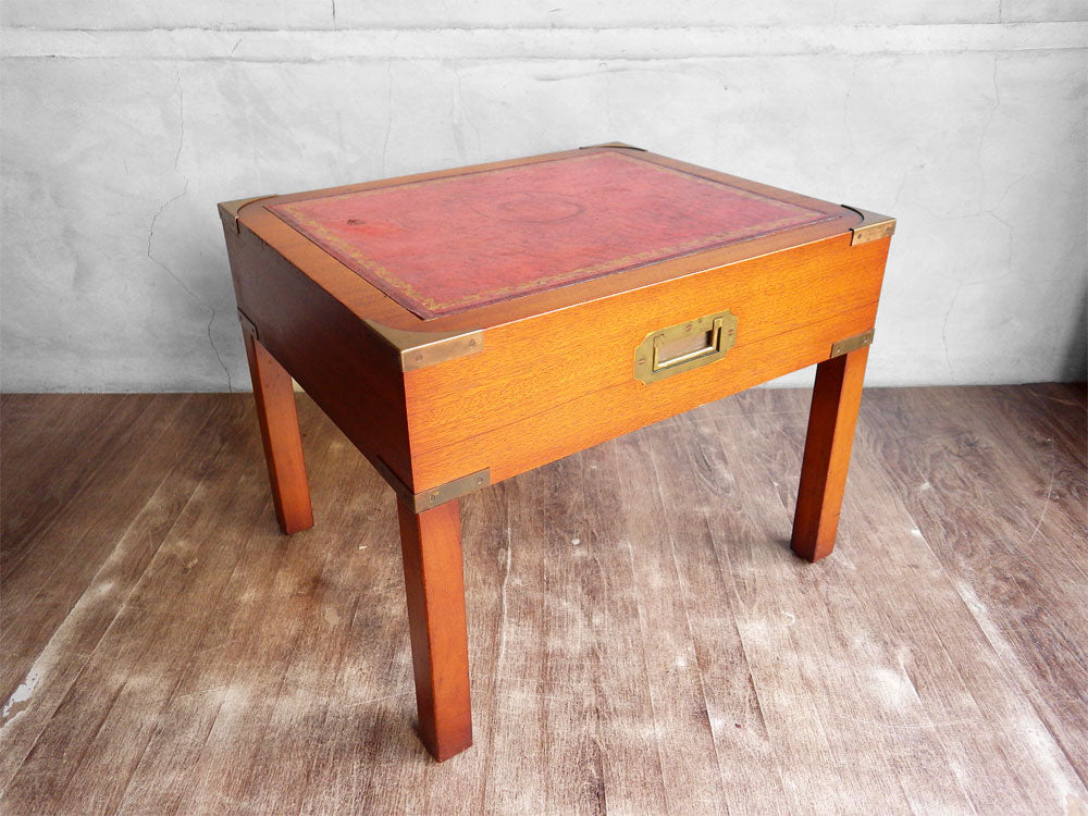 UKビンテージ UK Vintage サイドテーブル レザー張り天板 ナイトテーブル アンティーク 英国家具 ♪ 中古品 買い取りしました。