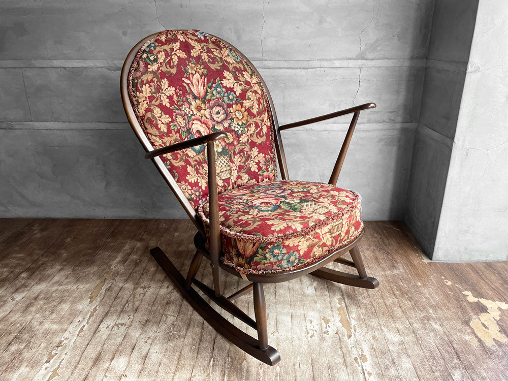 アーコール ERCOL グランドファザー ロッキングチェア エルム材 クッション付き UK ビンテージ 英国 60s 希少 中古品 買い取りしました。