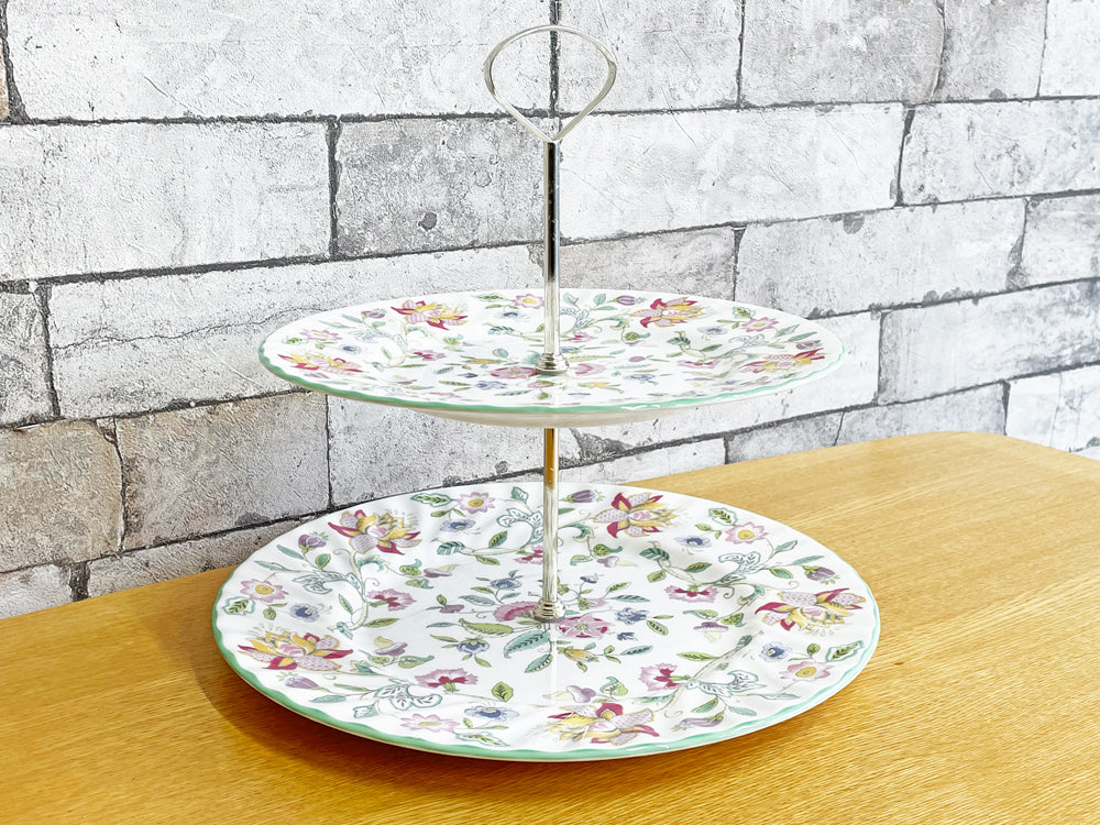 ミントン MINTON ハドンホール Haddon Hall ケーキスタンド 2段 プレート イギリス 中古品 買い取りしました。