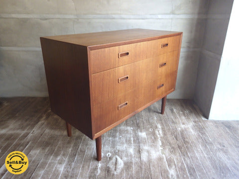 デンマーク製 Lyby Mobler社 チーク材 ビンテージ チェスト 北欧家具 ～ 時を経るごとに増すチークの味わい。 【買取と販売とレンタルのお店】