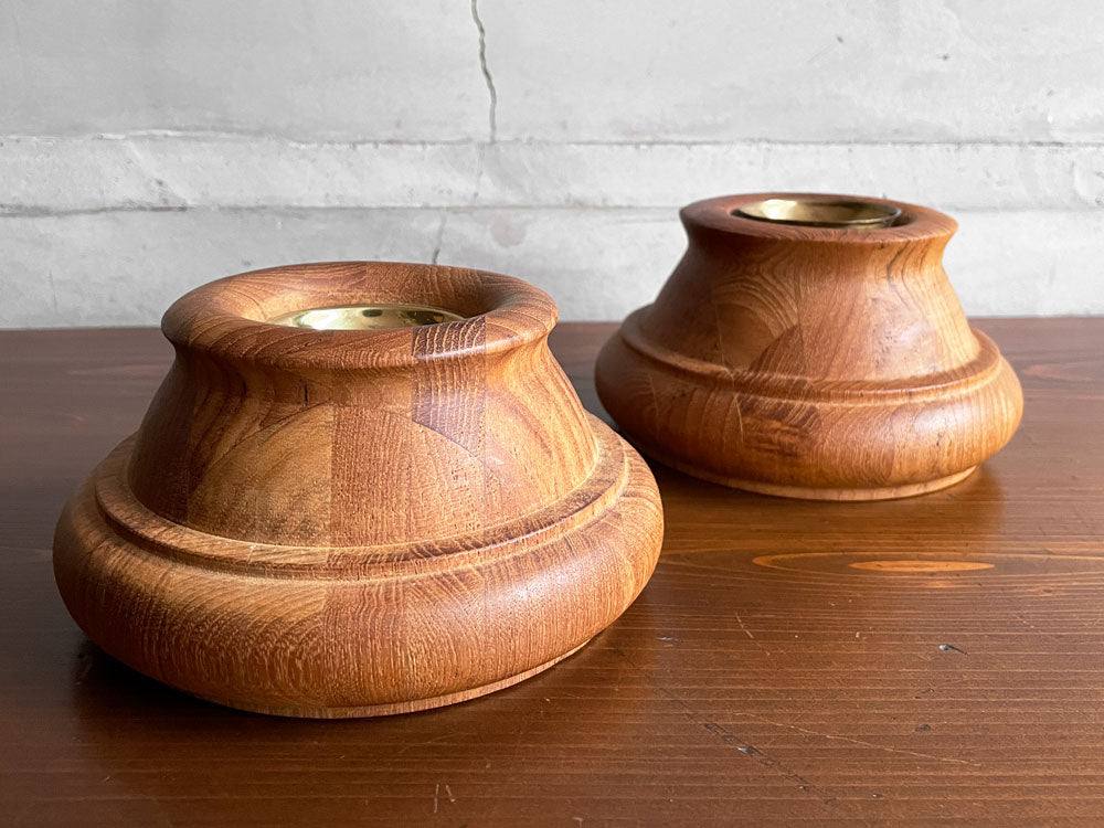 ダンスク DANSK キャンドルホルダー チーク材 イェンス・クイストゴー Jens Harald Quistgaard 北欧 ビンテージ 中古品 買い取りしました。