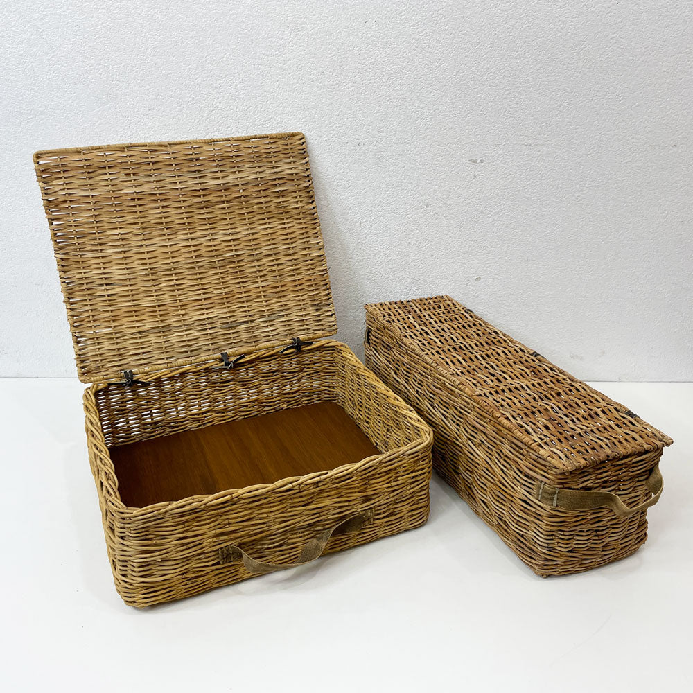 【祖師ヶ谷大蔵店】トラックファニチャー TRUCK FURNITURE RT バスケット RT BASKET RTB-4 ＆ RTB-1 フタ付き ラタン 布持ち手 底板 買取させていただきました。