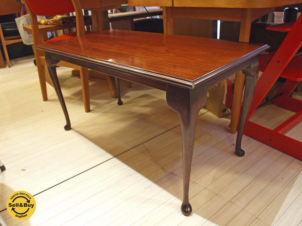 コーヒーテーブル Coffee table UK vintage 猫脚 リビングテーブル 中古品 買い取りしました。下北沢店 出張買取もお任せ下さい。