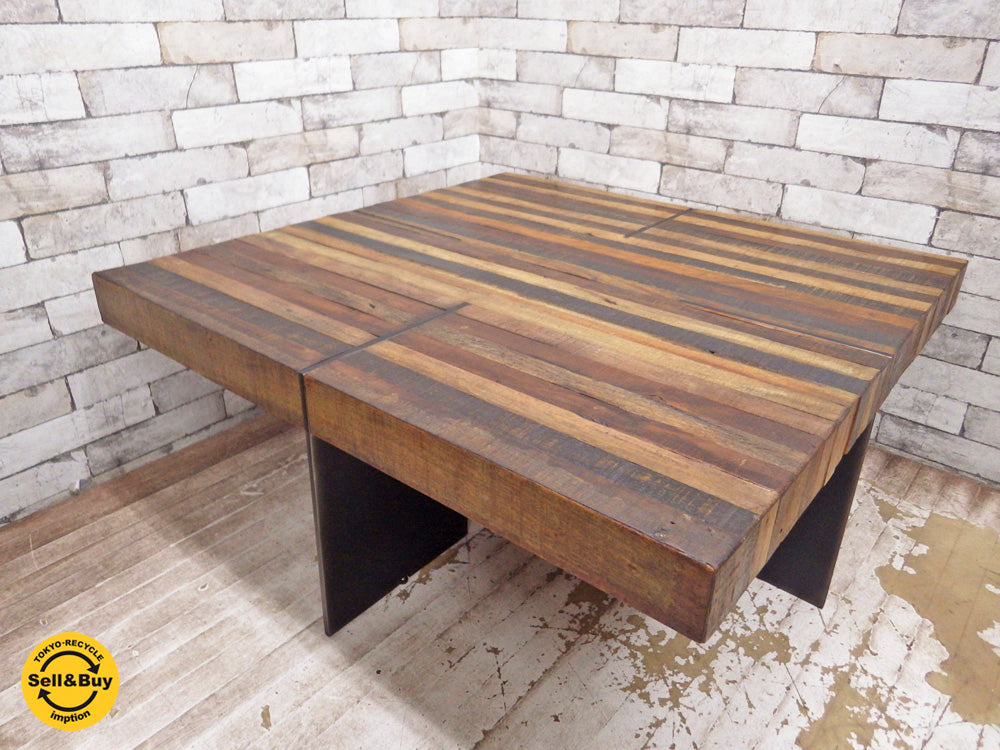ビーナ bina アレック コーヒーテーブル ALEC COFFEE TABLE 廃材 スクラップウッド インダストリアルデザイン アスプルンド取扱い 廃盤 定価162,000円 中古品 買い取りしました。