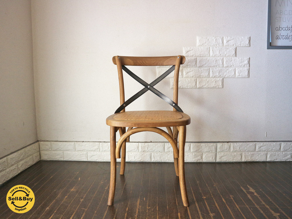 ノットアンティークス knot antiques クロスバック3チェア X-BACKⅢ ダイニングチェア ベントウッド カフェスタイル CRASH GATE取扱 中古品  買い取りしました。
