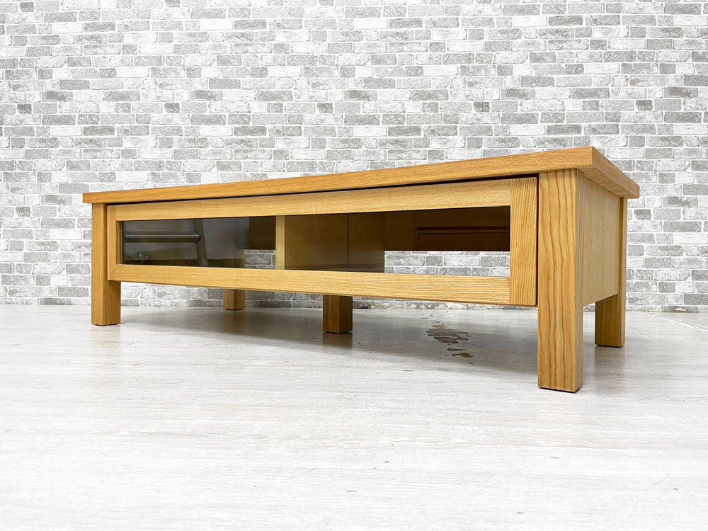 無印良品 MUJI タモ材 AVボード ローボード W109cm フラップ扉 ナチュラル シンプルデザイン 廃番 中古品 買い取りしました。