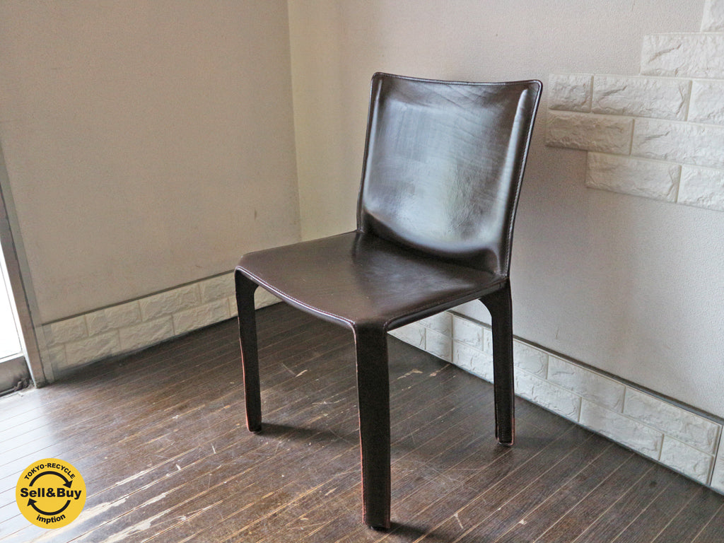 カッシーナ イクスシー cassina ixc. 412 キャブチェア CAB アームレス チェア 本革 イタリア モダンデザイン  買い取りしました。