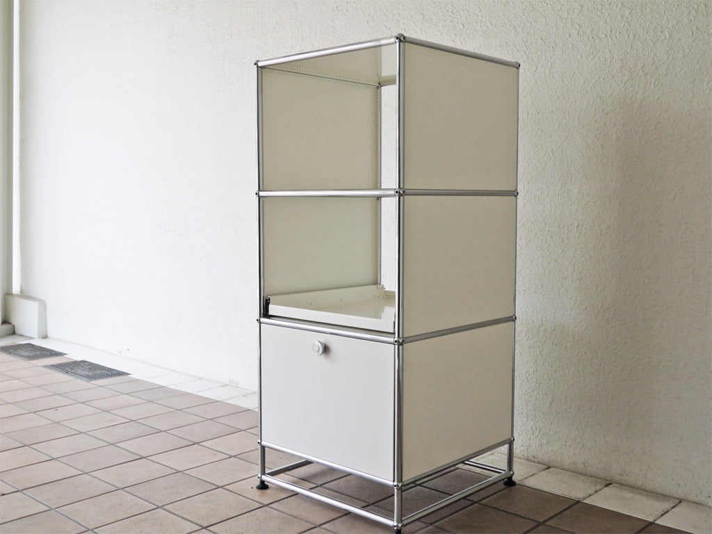 USMハラー USM Haller モジュラーファニチャー ハラーシステム 1×3 サイドキャビネット EXシェルフ ドロワー ピュアホワイト スイス 中古品 買い取りしました。
