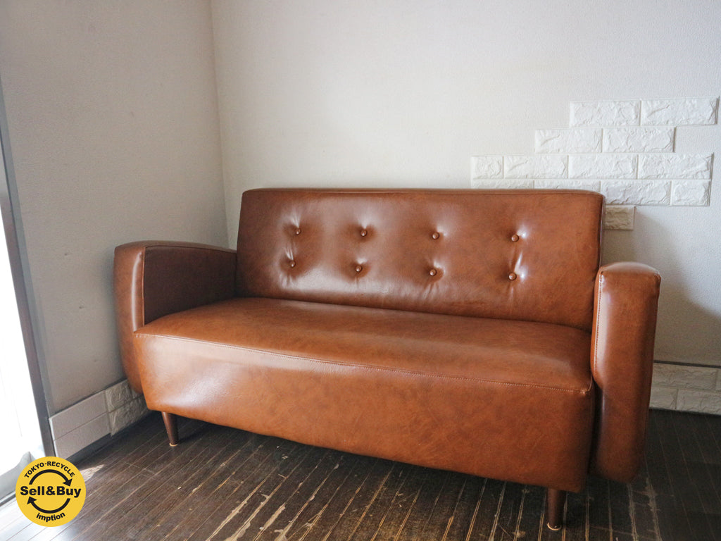 ビーカンパニー B-COMPANY ニューレザーソファ 2.5人掛け ブラウン 　中古品  買い取りしました。