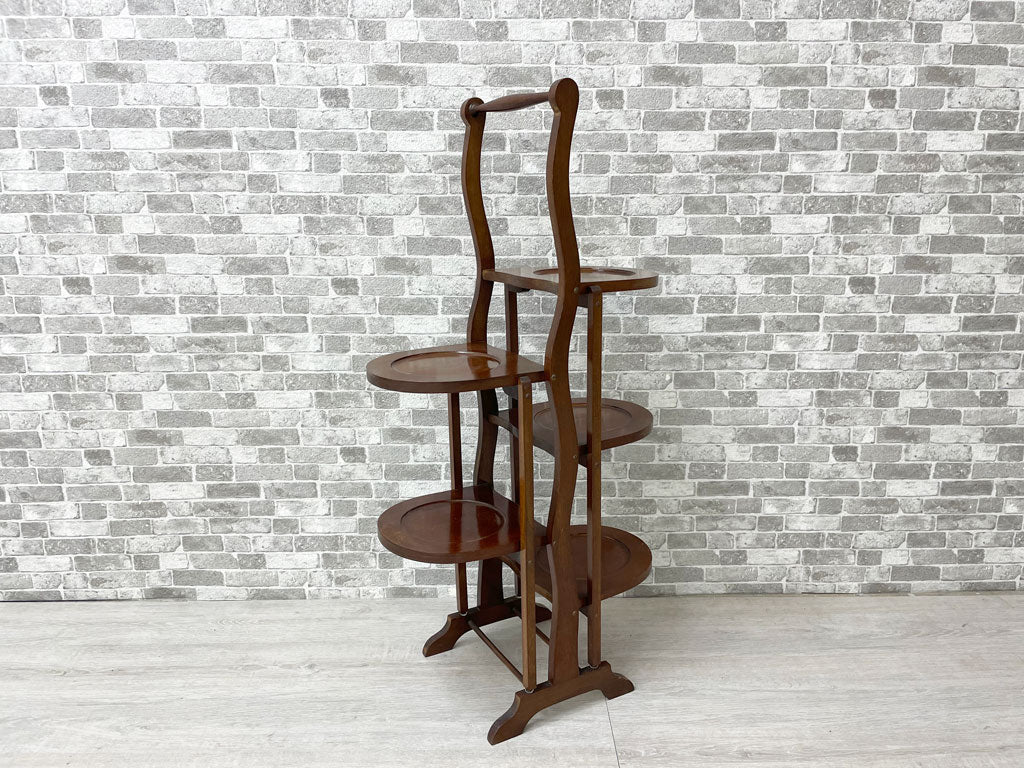 UKビンテージ Vintage フォールディング ケーキスタンド プランタースタンド 5段 折り畳み式 英国家具 中古品 買い取りしました。