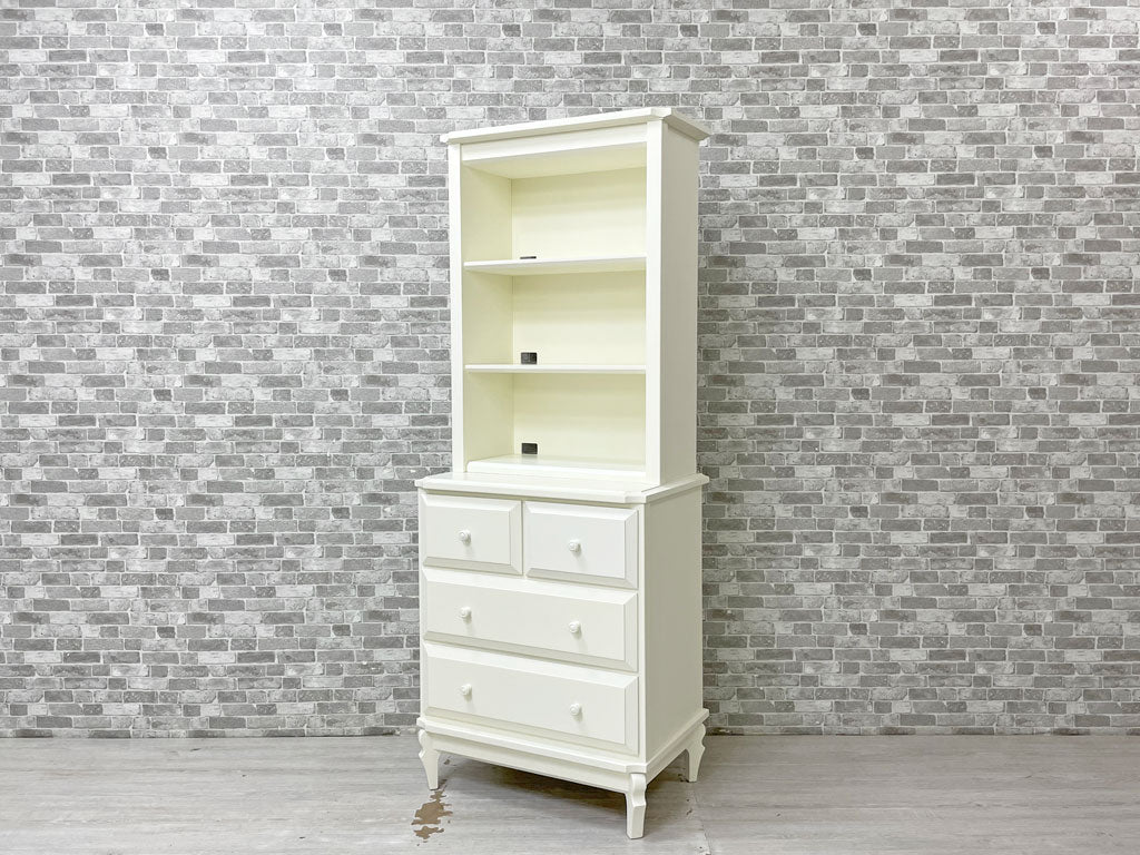 フランフラン Francfranc ファム FEMME キャビネット シェルフ＆チェスト H156cm ホワイト 廃番 中古品 買い取りしました。