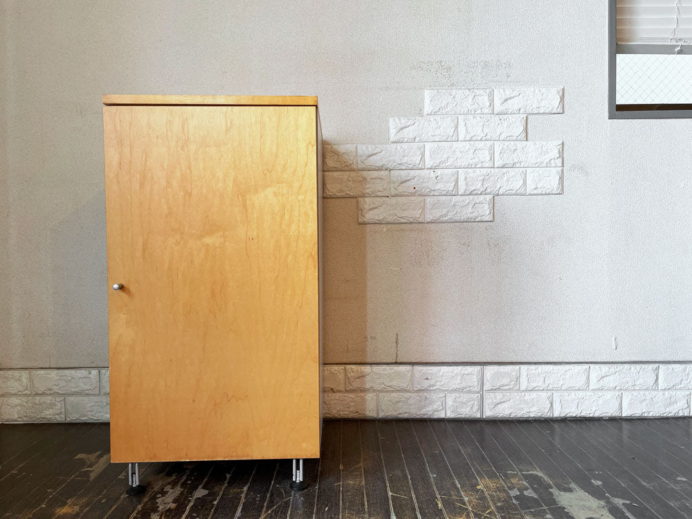無印良品 MUJI メープル材 スリムキャビネット W43cm アジャスター付 ナチュラルデザイン 廃番 現状品 中古品  買い取りしました。