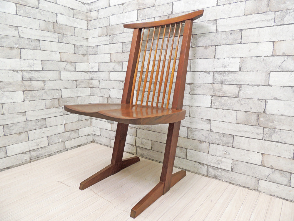 ジョージ・ナカシマ George Nakashima 桜製作所 コノイドチェア CONOID CHAIR ラウンジチェア ウォールナット無垢材 焼印入り  中古品 買い取りしました。