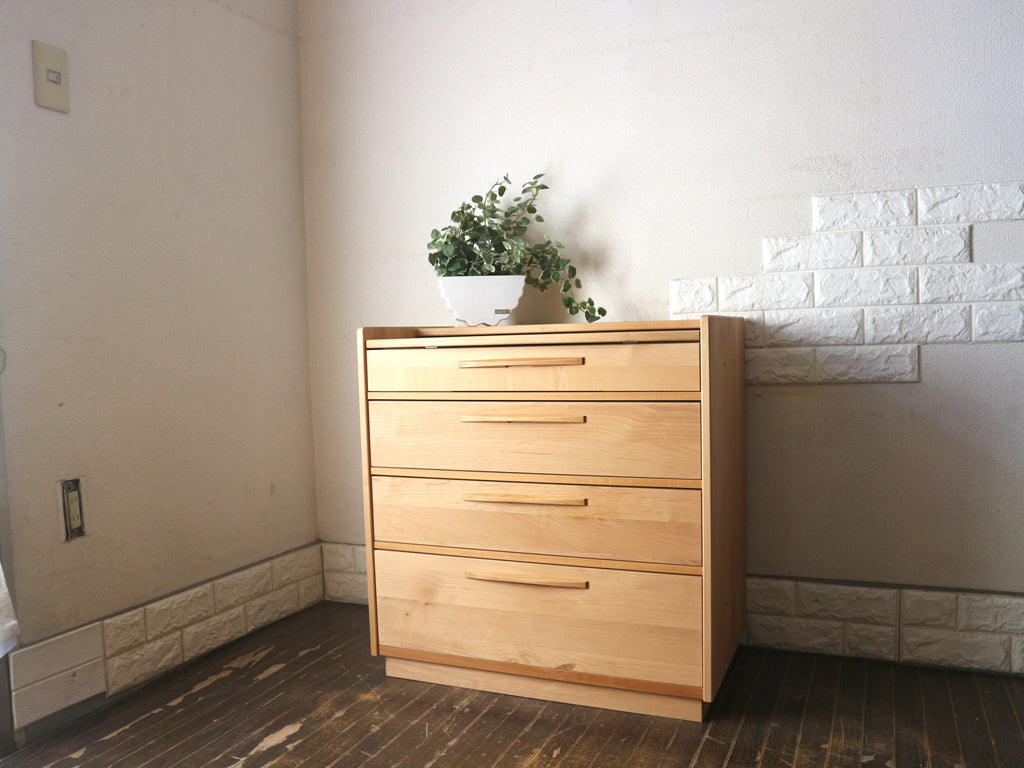 モモナチュラル MOMO Natural ユニットボード UNIT BOARD チェスト 70 SD CHEST スライド天板 アルダー無垢材 中古品  買い取りしました。