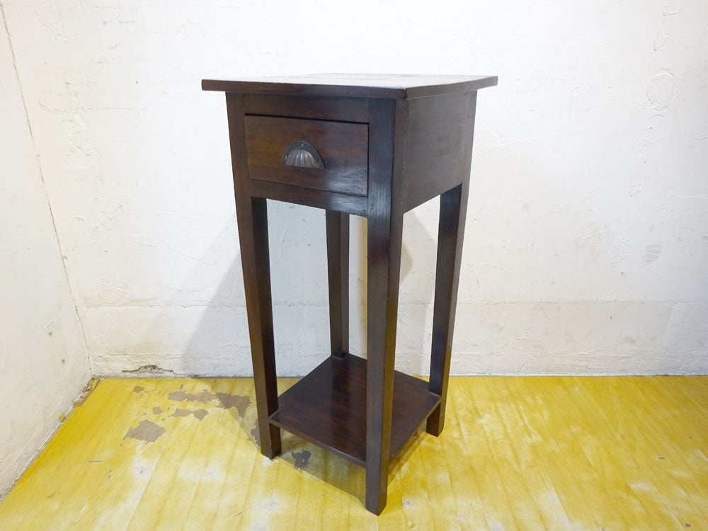 ビーカンパニー B-COMPANY 花台 プランターベース 電話台 テレフォンラック マホガニー無垢材 アジアン家具 買い取りしました。