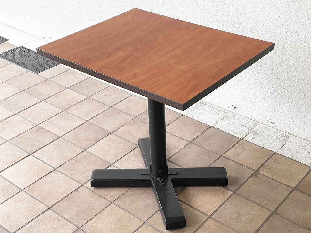 ビンテージスタイル Vintage Style カフェテーブル メラミントップ 木目調 ブラウン × ブラック 中古品 買い取りしました。
