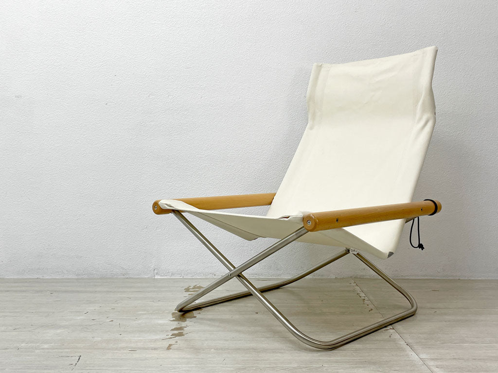 ニーチェア エックス Ny chair X フォールディングチェア 折畳チェア ナチュラル ホワイト 新居猛 MoMA 定価￥51,700- 中古品 買い取りしました。
