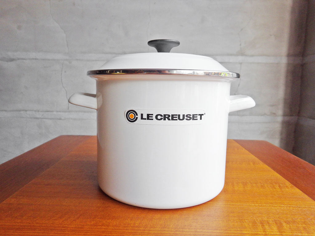 ルクルーゼ LE CREUSET ストックポット STOCK POT 7.6L メレンゲ 参考定価 : ￥12,490- 中古品 買い取りしました。