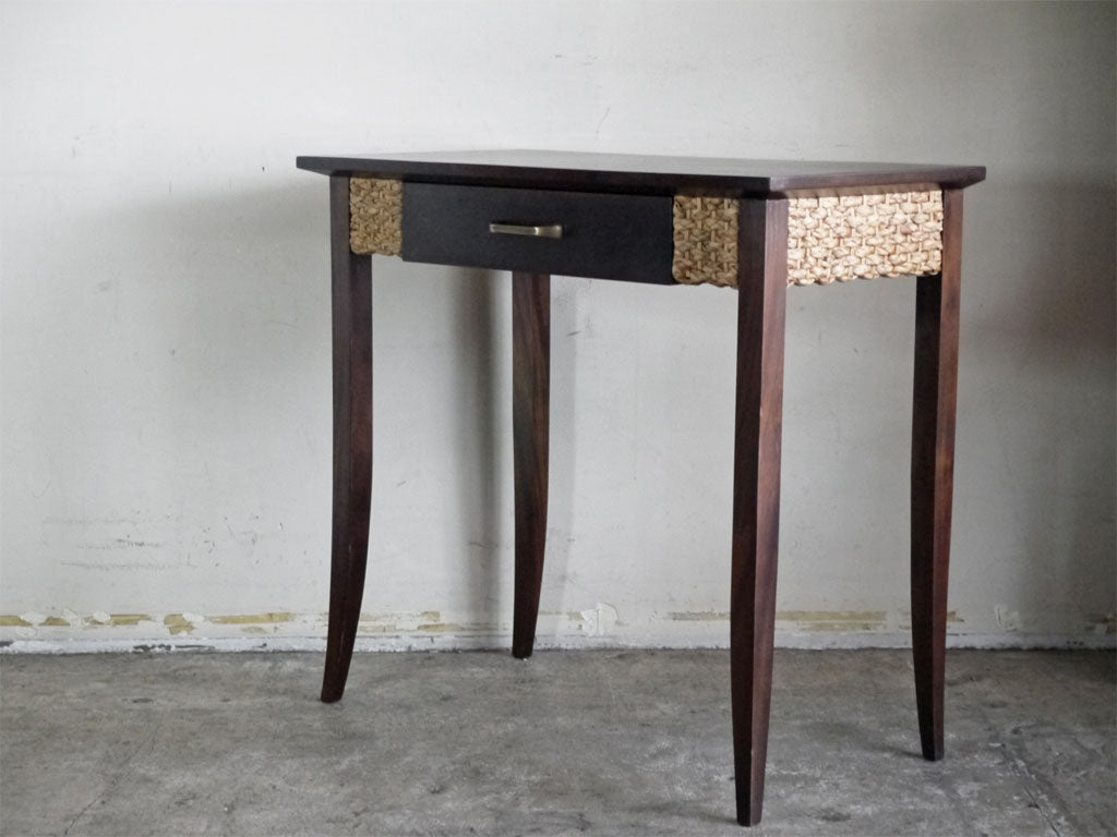 アジアン家具 コンソールテーブル デスク ウォーターヒヤシンス マホガニー 1ドロワー 中古品 買い取りしました。