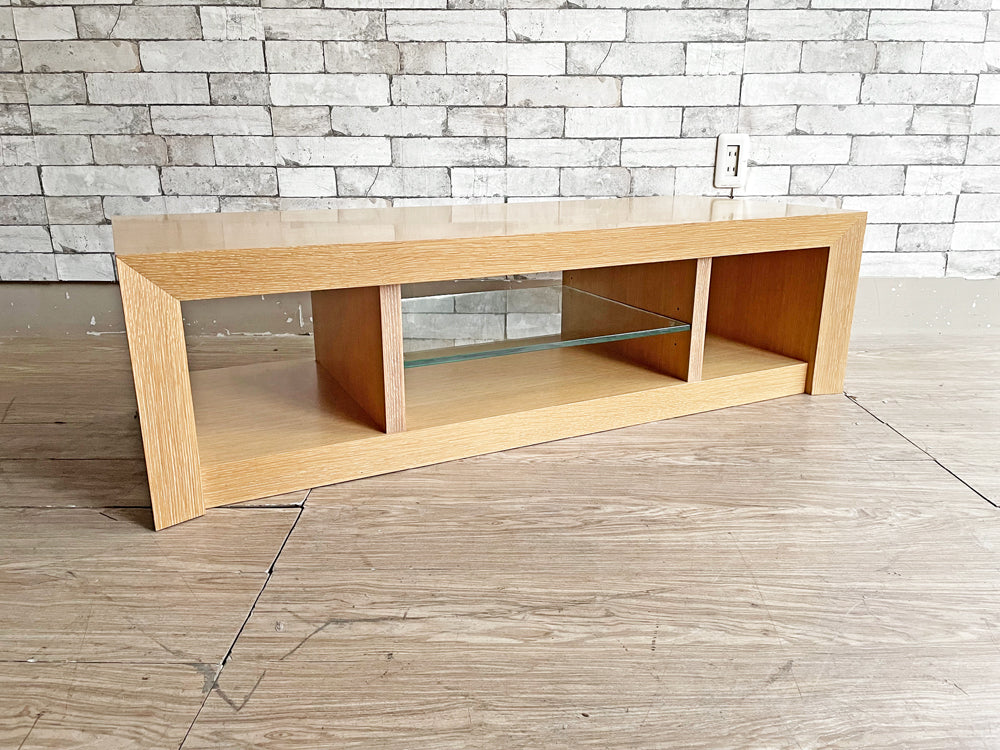 ワイスワイス wise wise フォレスト FOREST オーク材 TVボード AVボード W120cm ガラス棚板 ナチュラルスタイル 定価￥135,000- 中古品 買い取りしました。