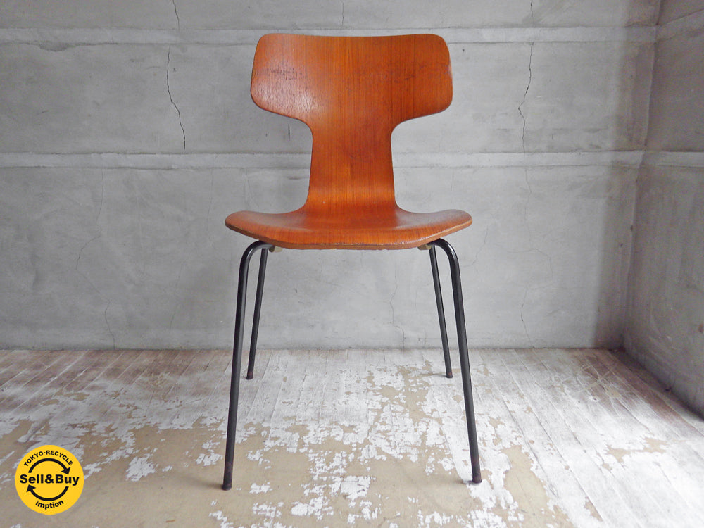 フリッツハンセン Fritz Hansen 3103 Tチェア チーク材 アルネ・ヤコブセン ビンテージ 中古品 買い取りしました。