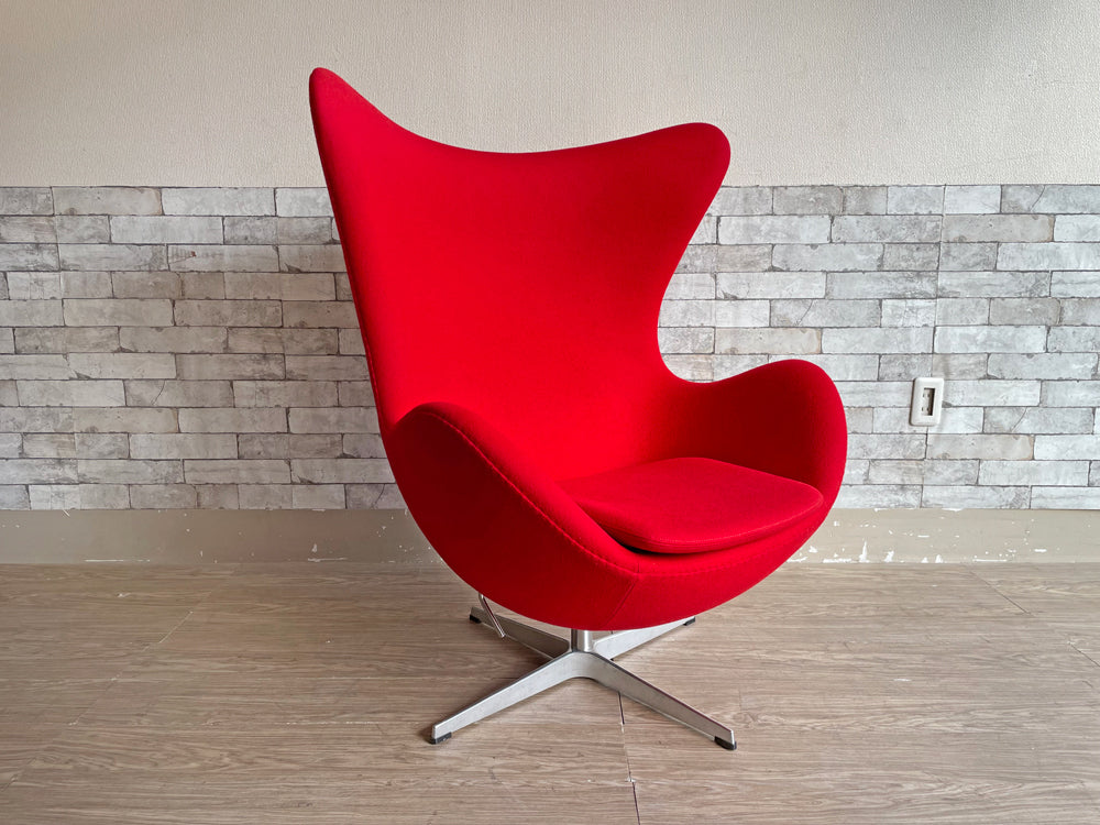 フリッツハンセン Fritz Hansen エッグチェア Egg chair レッド デンマーク アルネヤコブセン Arne Jacobsen 定価90万円以上 中古品  買い取りしました。